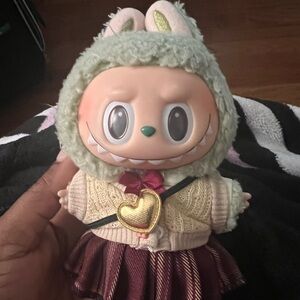 Green Labubu with outfit